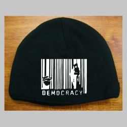 Democracy čierna pletená čiapka stredne hrubá vo vnútri naviac zateplená, univerzálna veľkosť, materiálové zloženie 100% akryl